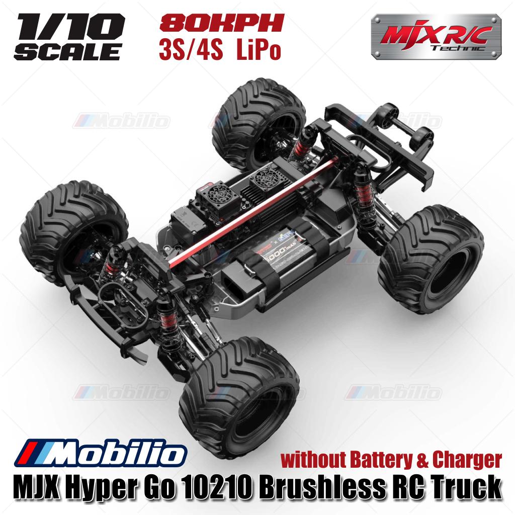 MJX Hyper Go 10210 1/10 Brushless RC Truck Grey / Red - 80KPH 3S / 4S LiPo without Battery & Charger