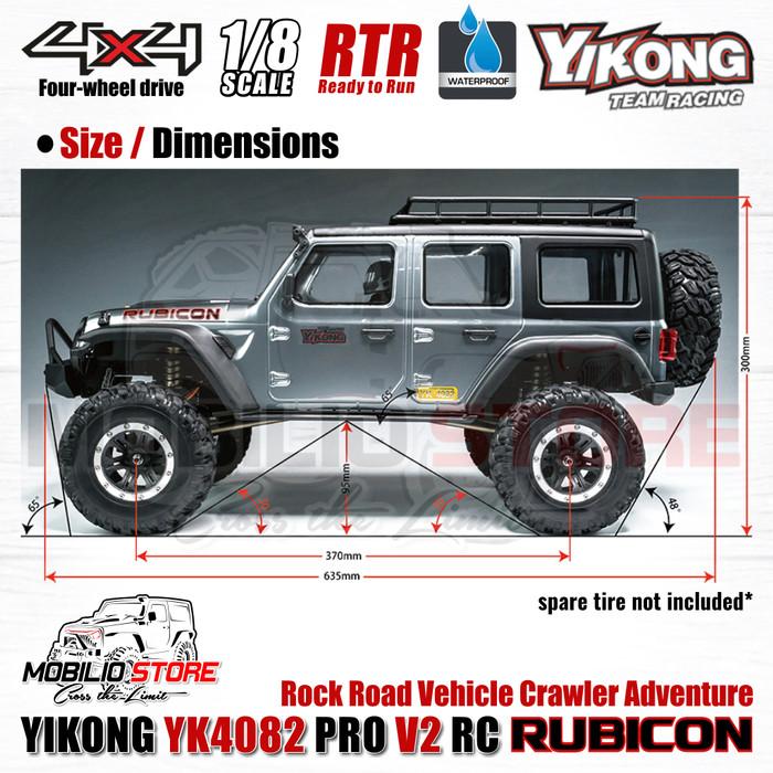 Yikong YK4082 Pro V2 1/8 RC Rock Road Vehicle Crawler Adventure RTR