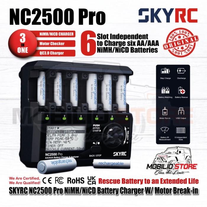 SKYRC NC2500 Pro Pengisi Daya Baterai NiMH NiCd w/Tamiya Dinamo Break-in