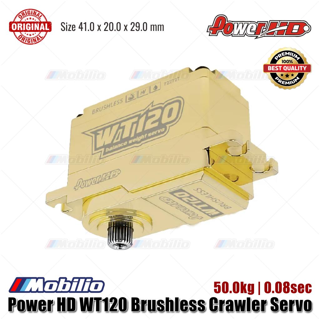 Power HD WT120 Brushless Crawler Servo 50kg | 0.08s Pure Brass Material Case