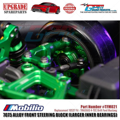 GPM Part #TFM021 7075 Alloy Front Steering Block (Larger Inner Bearings) #10537 Traxxas 4-TEC Drift Ford Mustang