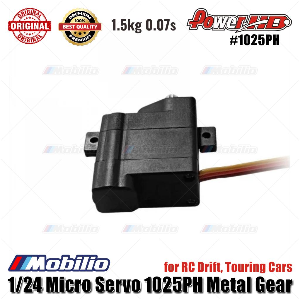 Power HD 1/24 Micro Servo 1025PH Metal Gear for RC Drift Touring Cars - 1.5kg - 0.07s