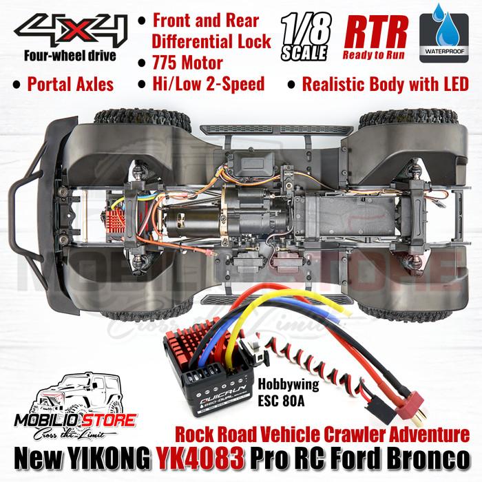 Yikong YK-4083 Ford Bronco 1/8 Scale RTR RC Rock Road Vehicle Crawler