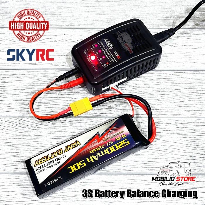 Skyrc e430 LiPo LiFe Pengisi Daya Baterai Keseimbangan Kompak Baterai 2S 3S 4S