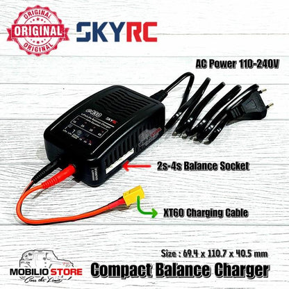 Skyrc e430 LiPo LiFe Pengisi Daya Baterai Keseimbangan Kompak Baterai 2S 3S 4S