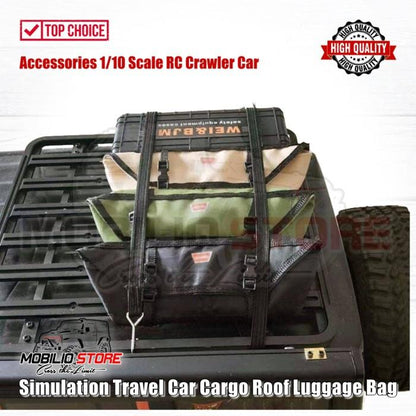 Simulation Travel Car Cargo Roof Luggage Bag Accessories RC Crawler