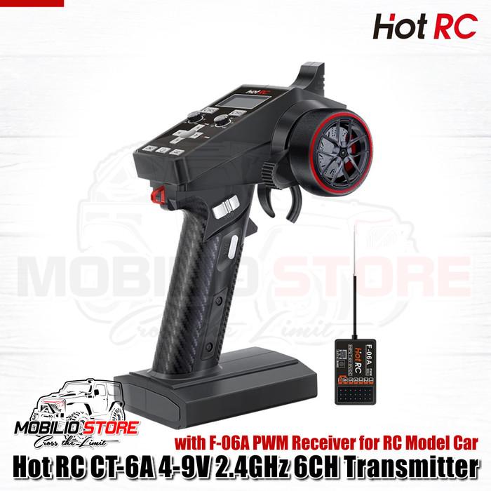 HotRC CT-6A 4-9V 2.4GHz 6CH Transmitter with F-06A PWM Receiver for RC