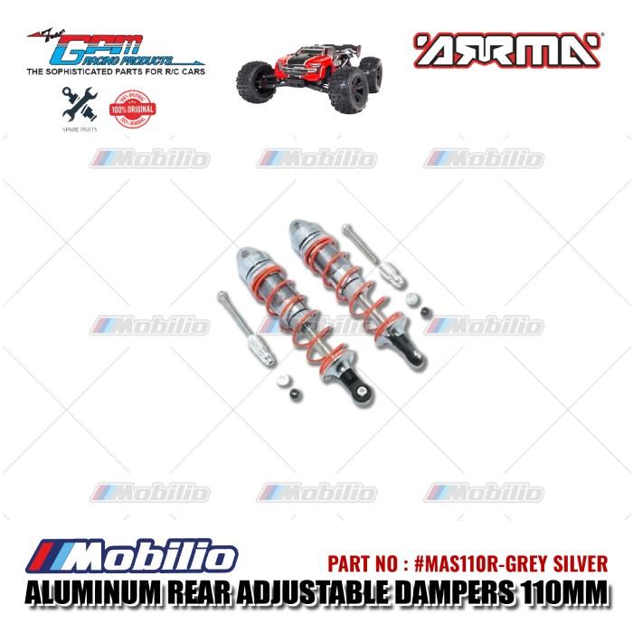 GPM Part #MAS110R Aluminum Rear Adjustable Dampers 110mm RC Upgrade Arrma 6S Kraton Tailon Typhon Senton