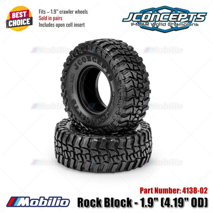 JConcepts #4138-02 Rock Block - 1.9" (4.19" OD) Fits – 1.9" Crawler Wheels