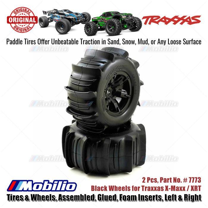 Traxxas Part #7773 Tires Paddle Wheels for X-Maxx XRT Assembled Glued 17mm Hex