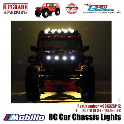 GPM Part #SCX3ZSP12 RC Car Chassis Lights Axial SCX10 III Jeep Wrangler