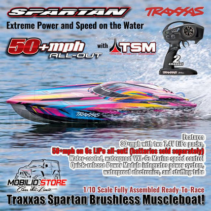 Traxxas Spartan Brushless Muscle Boat 1/10 Scale Fully Assembled RTR