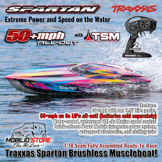 Traxxas Spartan Brushless Muscle Boat Skala 1/10 Rakitan Lengkap RTR