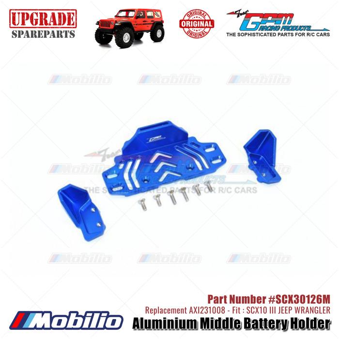 GPM Part #SCX30126M Aluminium Middle Battery Holder Upgrade Axial SCX10 III Jeep Wrangler AXI231008 Replacement