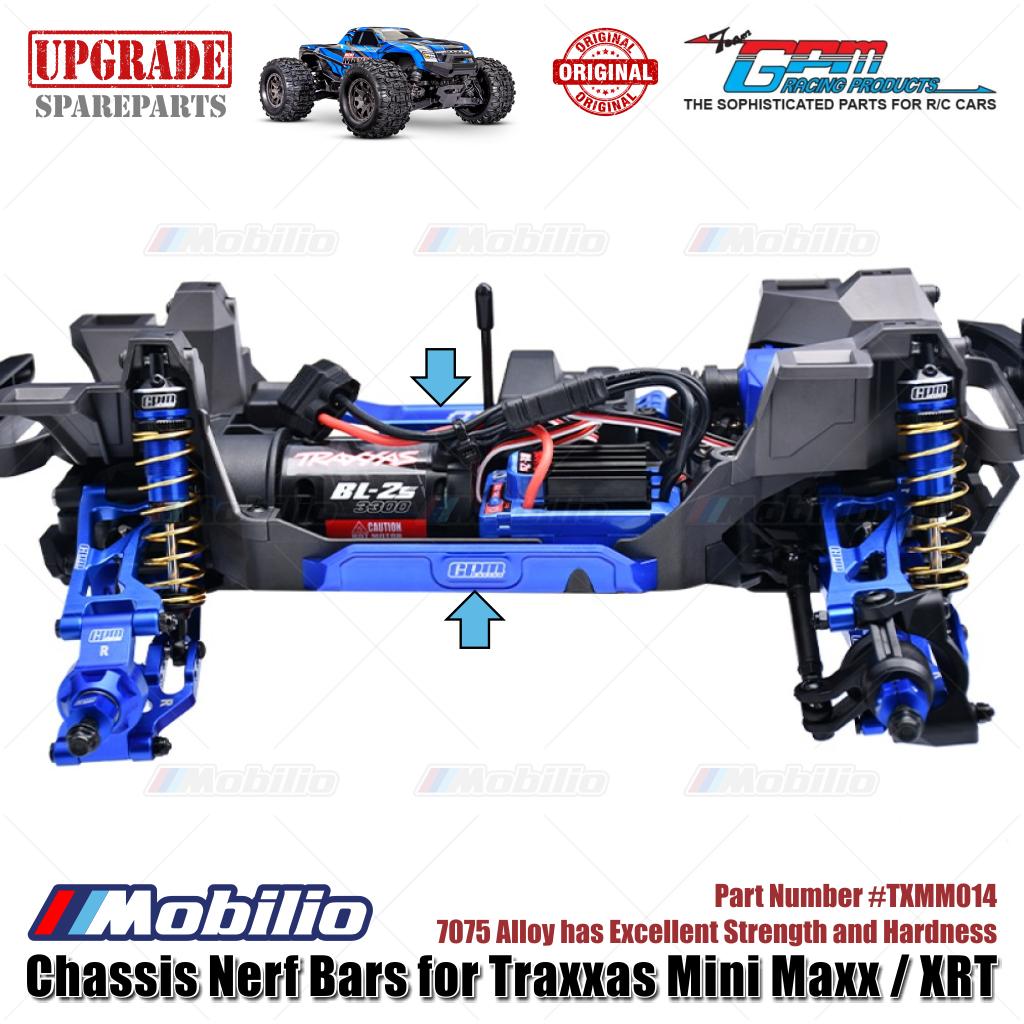 GPM Part #TXMM014 7075 Alloy Chassis Nerf Bars for RC Traxxas Mini Maxx / Mini XRT