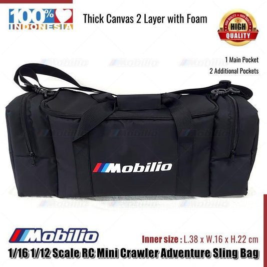 Tas 1/16 1/12 Scale RC Mini Crawler Adventure Sling Bag High Quality Canvas Inner 38x16x22cm