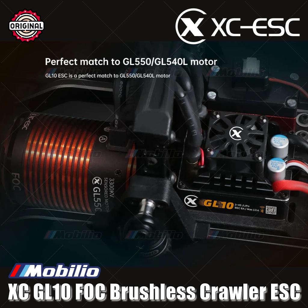 XC-ESC GL10 FOC Brushless Crawler ESC LiPo 2-4S 80A Kontinu BEC 6-13A Maks untuk Mobil Truk RC Rock Crawler