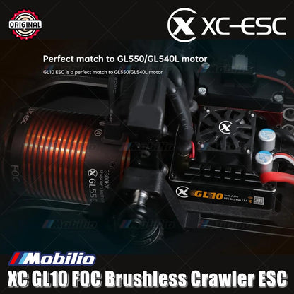 XC-ESC GL10 FOC Brushless Crawler ESC LiPo 2-4S 80A Kontinu BEC 6-13A Maks untuk Mobil Truk RC Rock Crawler