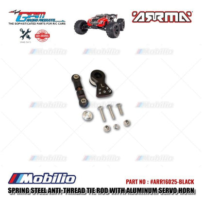 GPM Part #ARR16025 Spring Steel Anti-thread Tie Rod With Aluminum Servo Horn For 25T Spline Output Shaft Arrma 6S BLX Monster Truck