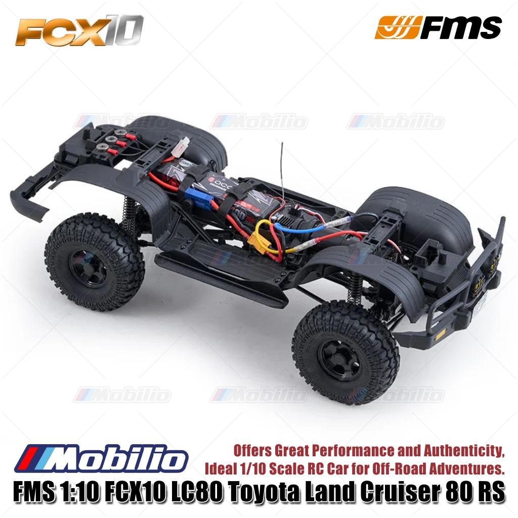Mobil RC FMS 1:10 FCX10 LC80 Toyota Land Cruiser 80 RS untuk Petualangan Off-Road Crawler