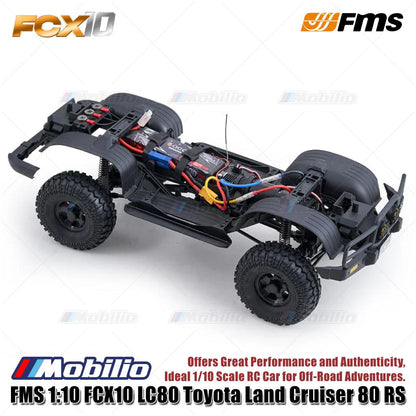 Mobil RC FMS 1:10 FCX10 LC80 Toyota Land Cruiser 80 RS untuk Petualangan Off-Road Crawler