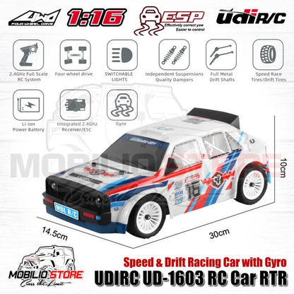 UDIR/C UD-1603 4WD 1/16 Racing Drift Rally Touring RC Car 2.4 GHz RTR