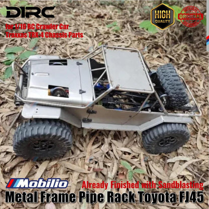 D1RC Upgrade Part Metal Frame Pipe Rack Toyota FJ45 with Sandblasting for 1/10 RC Crawler Car Traxxas TRX-4 Chassis Parts