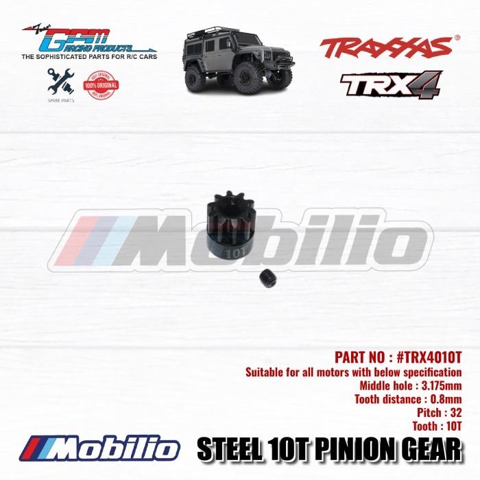 GPM Part Steel Pinion Gear 32P 9/10/11/12/14T Stronger and Durable for Traxxas TRX-4 TRX-6 1/10 Scale
