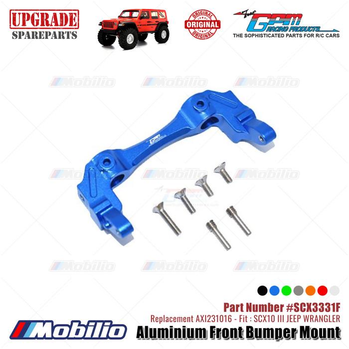 GPM Part #SCX3331F Aluminium Front Bumper Mount Upgrade Axial SCX10 III Jeep Wrangler AXI231016 Replacement