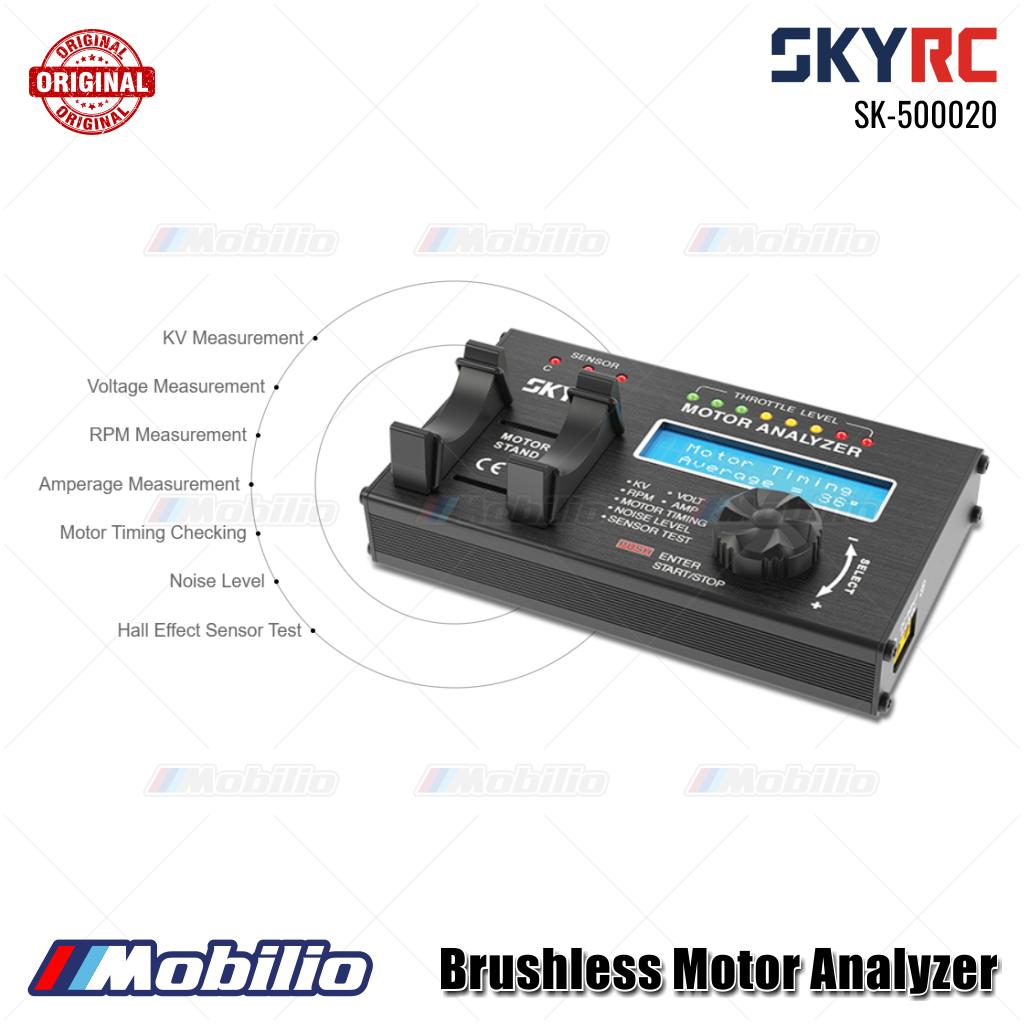 SKYRC #SK-500020 Penganalisis Motor Brushless Nilai KV RPM Arus Tarikan Waktu Motor