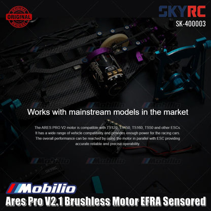 SKYRC #SK-400003 Ares Pro V2.1 Motor Brushless Bersensor Disetujui BRCA Ventilasi Efektif Performa Ekstrem