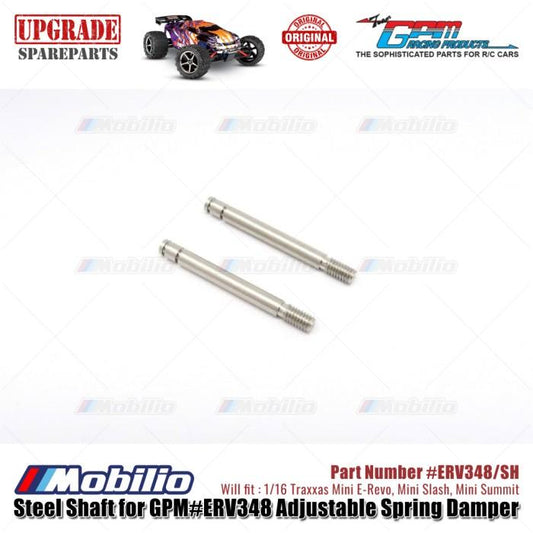 GPM Part #ERV348/SH Steel Shaft for GPM#ERV348 Adjustable Spring Damper RC Traxxas Mini E-Revo Slash Summit