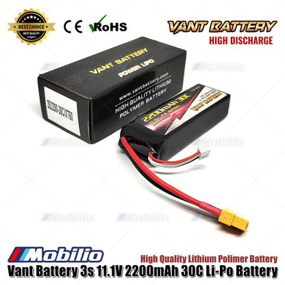 Baterai Vant 3S 11.1V 2200 mAh 30 C Lithium Polymer Soft Case