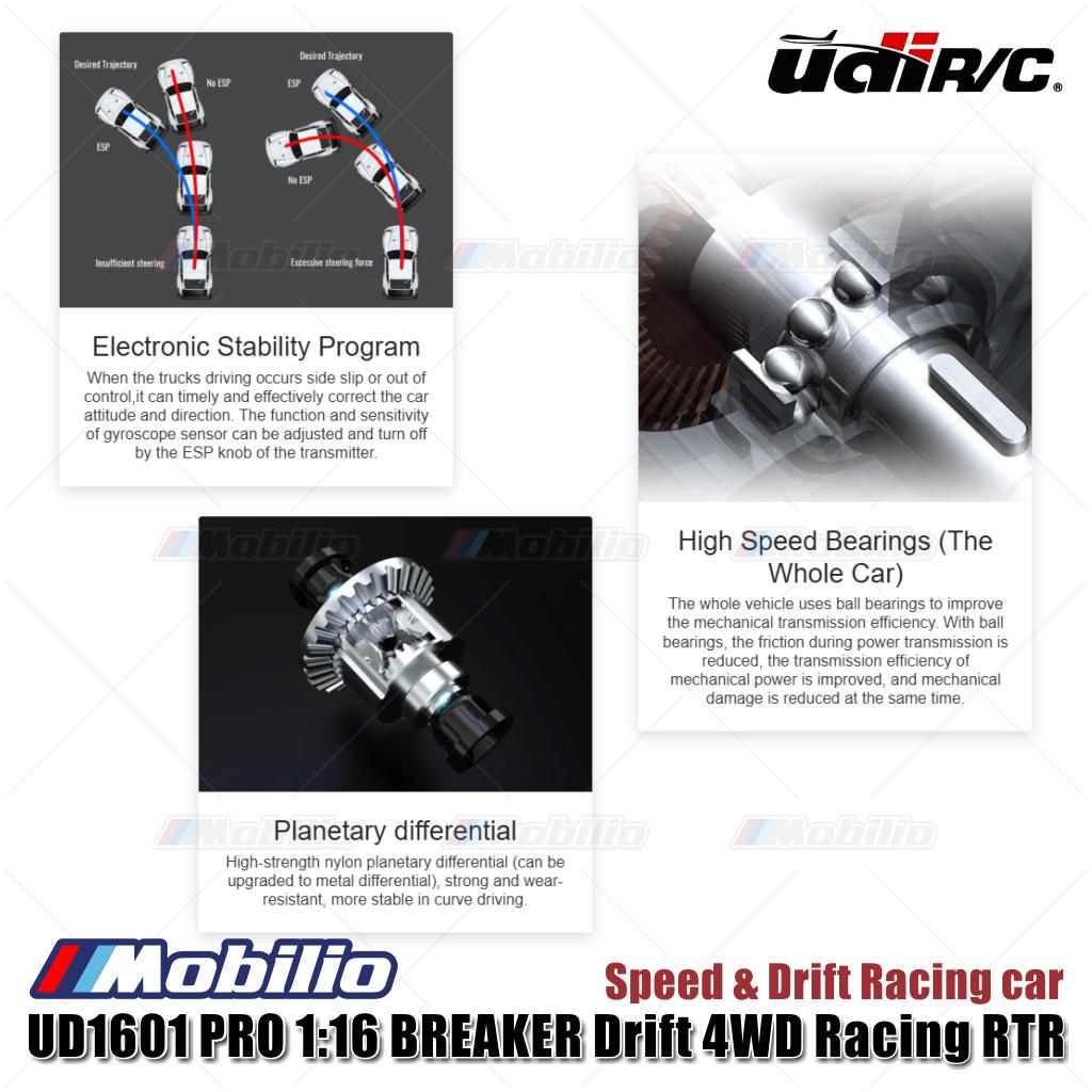 UDIR/C UD1601 Brushed UD1601-PRO Brushless Breaker 4WD 1:16 RTR Speed & Drift Racing RC Car