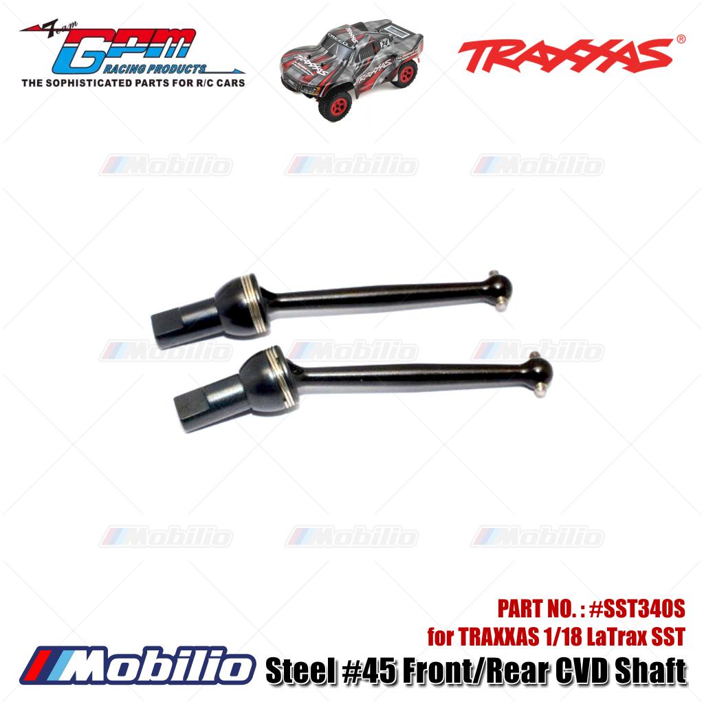 GPM Part #SST340S Steel #45 Front/Rear CVD Shaft for RC Traxxas 1/18 LaTrax SST Stadium Super Truck