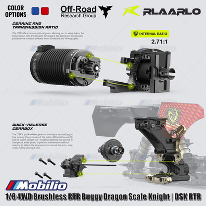 Rlaarlo Dragon Scale Knight | DSK 1/8 Scale 4WD Brushless RC Buggy RTR