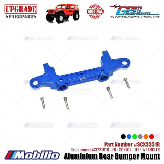 GPM Part #SCX3331R Aluminium Rear Bumper Mount Upgrade Axial SCX10 III Jeep Wrangler AXI231016 Replacement