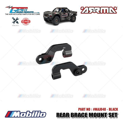 GPM Part #MAJ040 Aluminum Rear Brace Mount Set Arrma Mojave Big Rock 6S BLX Desert Monster Truck  Remote Control