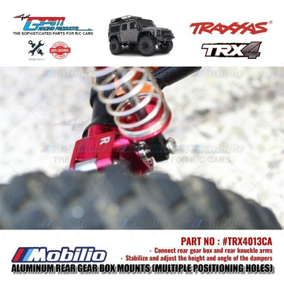 GPM Part #TRX4013CA Aluminum Rear Gear Box Mounts Multiple Positioning Holes Traxxas TRX-4 TRX-6 Trail Crawler
