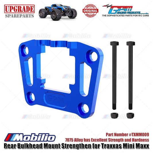 GPM Part #TXMM009 7075 Alloy Rear Bulkhead Mount Strengthen for RC Traxxas Mini Maxx