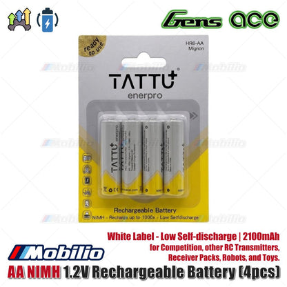Gens ace 2000|2100|2700mAh 1.2V Ni-MH AA Rechargeable Battery for Competition Other RC Transmitters Receiver Packs Robots and Toys