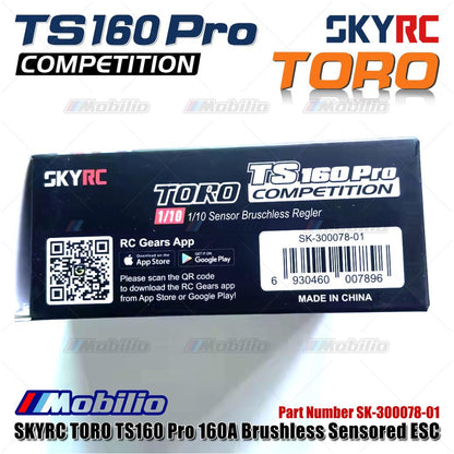 SKYRC TORO TS160 Pro 160A Brushless Sensored ESC SK-300078-01 untuk RC 1/10 Skala Mobil Tamiang Buggy Crawler