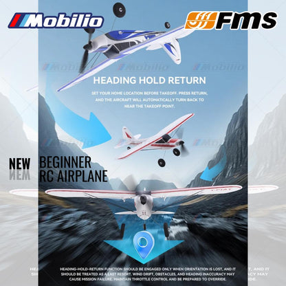 Pesawat RC Mikro FMS 500mm PA-18 Super Cub RTF Mudah Diterbangkan untuk Pemula