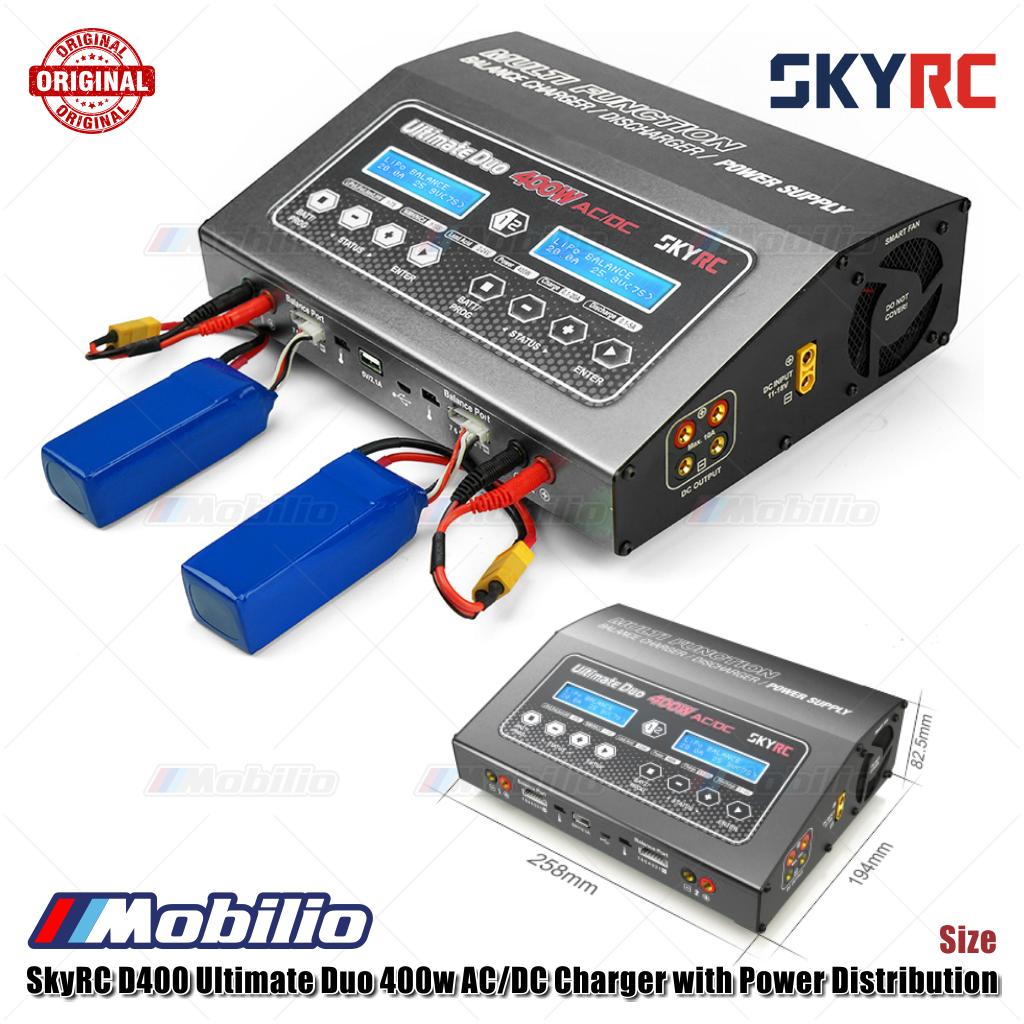 SkyRC D400 Ultimate Duo 400w AC/DC Charger dengan Distribusi Daya SK-100123