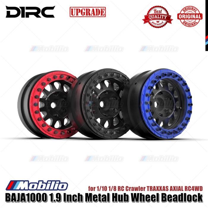 D1RC BAJA1000 Velg Logam Hub Beadlock 1.9 Inci untuk Crawler RC 1/10 1/8 TRAXXAS AXIAL RC4WD Bagian Peningkatan
