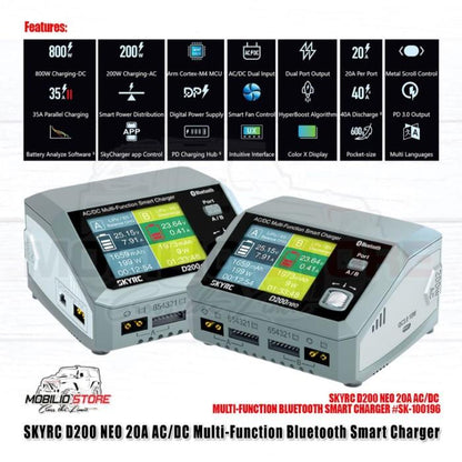 SkyRC D200 Neo 20A AC/DC Multi-Function BlueTooth Smart Charger