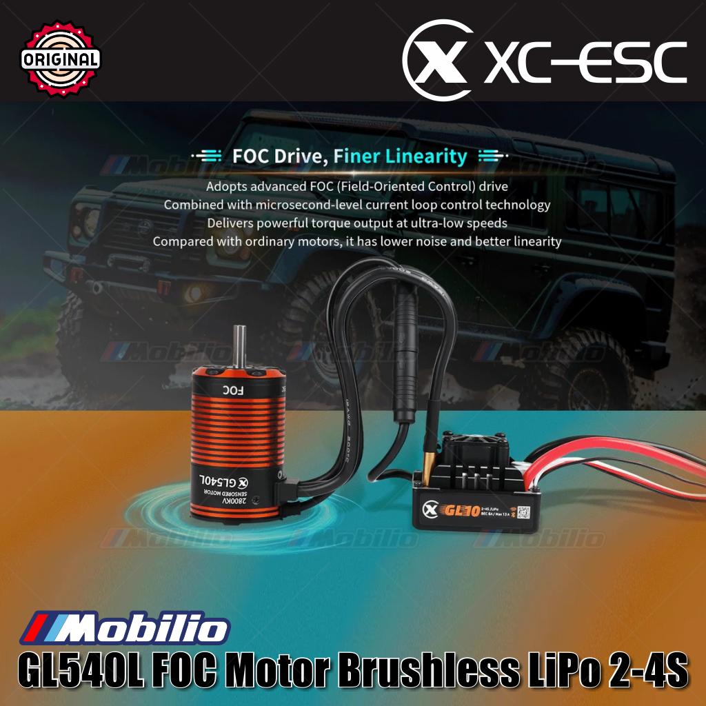 XC-ESC GL540L Sensored FOC Motor Brushless LiPo 2-4S untuk Mobil Crawler Skala 1/10 dengan Torsi Kecepatan Rendah yang Bertenaga dan Tahan Air IP67