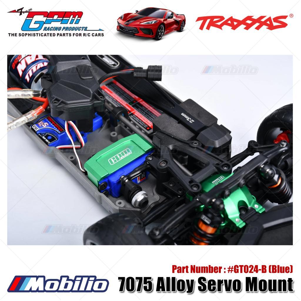 GPM Part #GT024 Aluminum 7075 Alloy Servo Mount for Traxxas 1/10 4WD Ford GT 4-TEC 2.0 / 4-TEC 3.0 / Toyota GR Supra GT4 Upgrade Parts