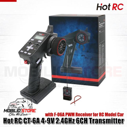 HotRC CT-6A 4-9V 2.4GHz 6CH Transmitter with F-06A PWM Receiver for RC