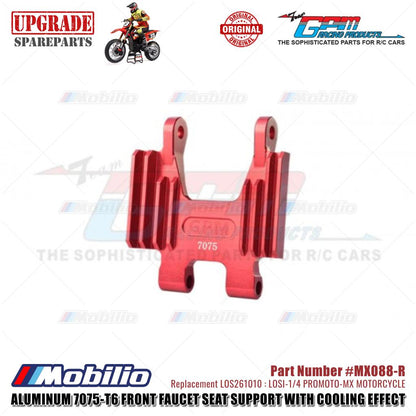 GPM Part #MX088 Alloy Front Faucet Seat Support with Cooling Effect #LOS264000 Losi 1/4 Promoto MX Motorcycle